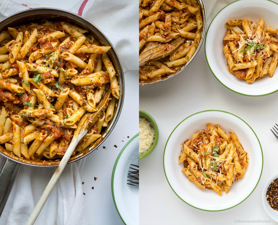 Shweta in the Kitchen Arrabbiata Sauce Recipe Spicy Pasta Sauce