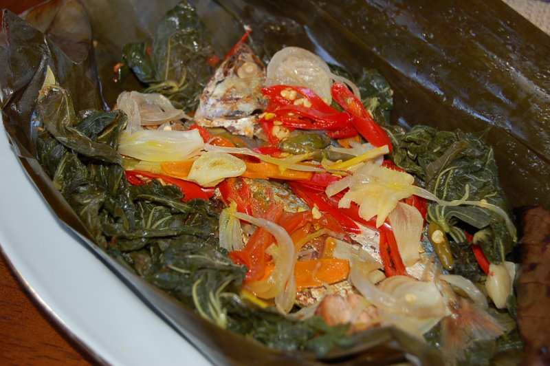 Masak Yuk Pepes Ikan Asin Daun Singkong Masak Yuk Pepes Ikan Asin Daun Singkong