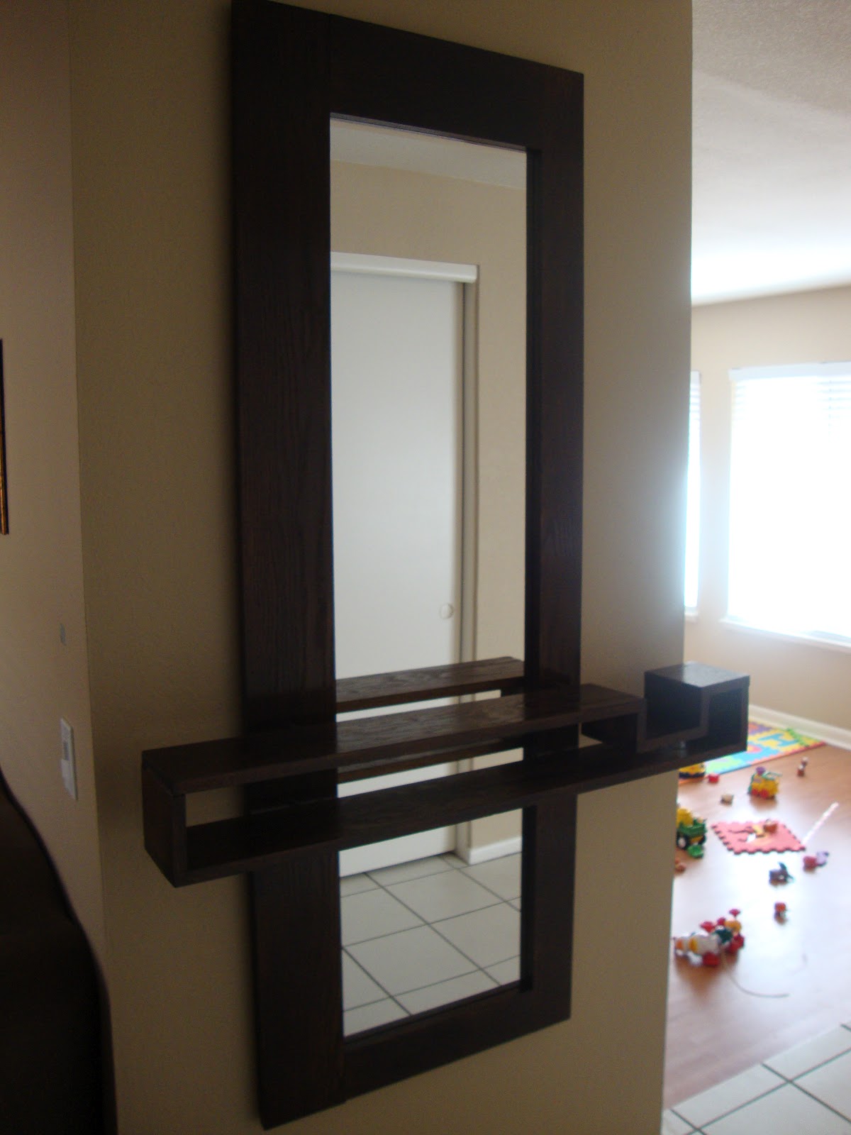 Thinking Out Loud New Entryway Mirror with Floating Shelf