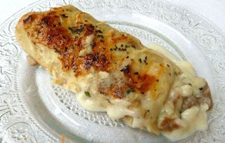 Recette des crêpes à la sauce béchamel au champignon au four