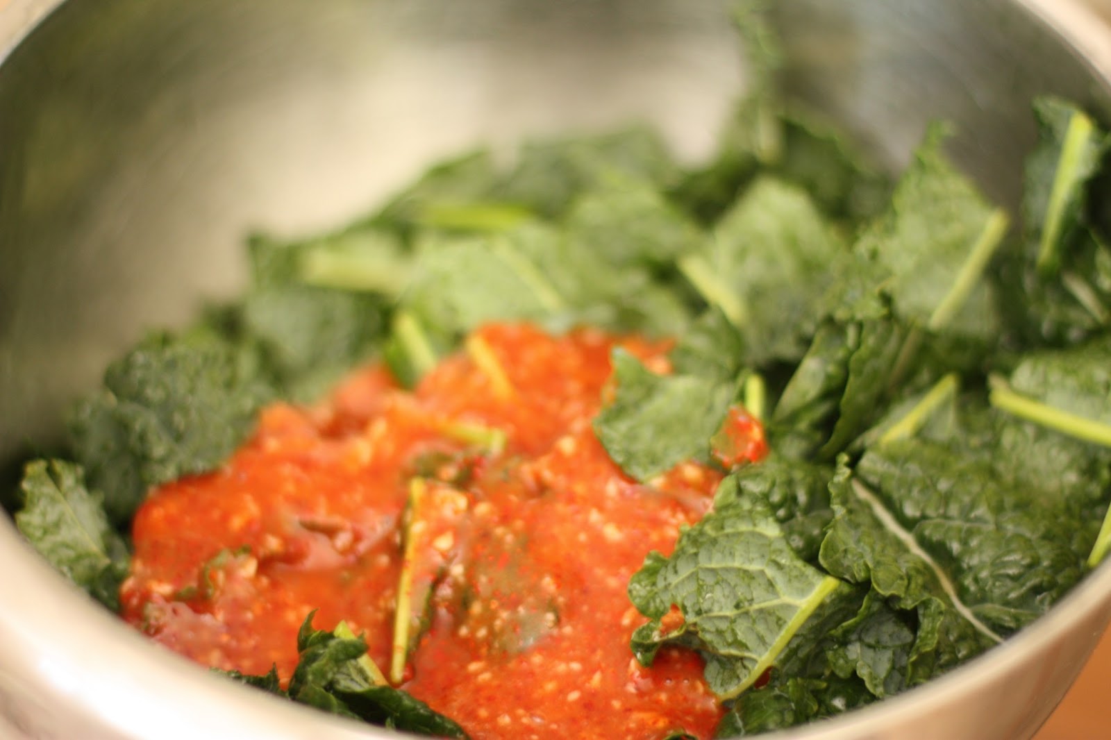 Week of Menus Kale Kimchi The dishwasher is broken