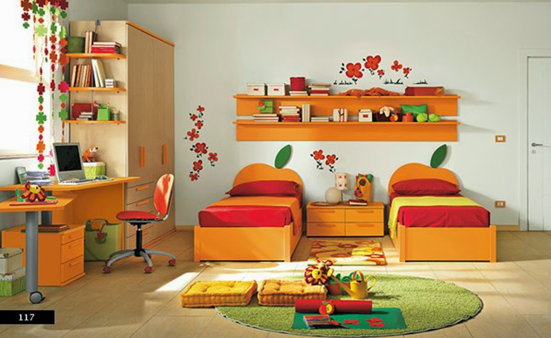 Creative Colorful Interior Kids Room Design with Storage Space Creative Colorful Interior Kids Room Design with Storage Space