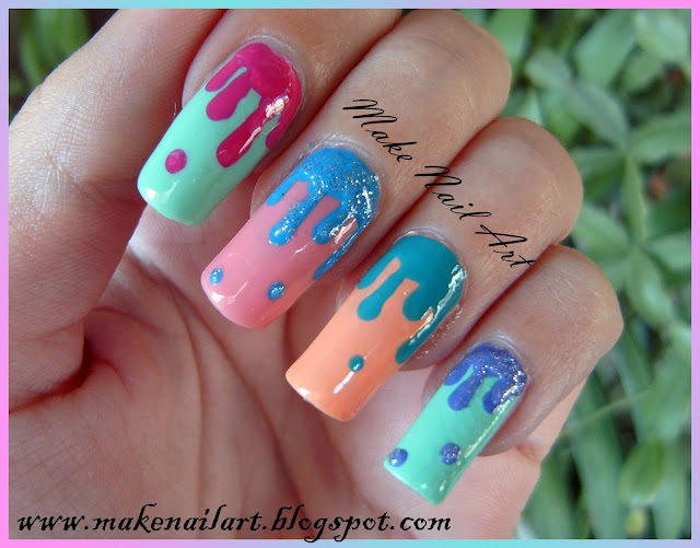 Make Nail Art Dripping Paint Nail Art Tutorial