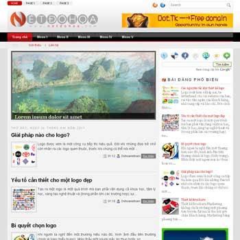 Netdohoa-ThemeV01 blog template. template image slider blog. magazine blogger template style