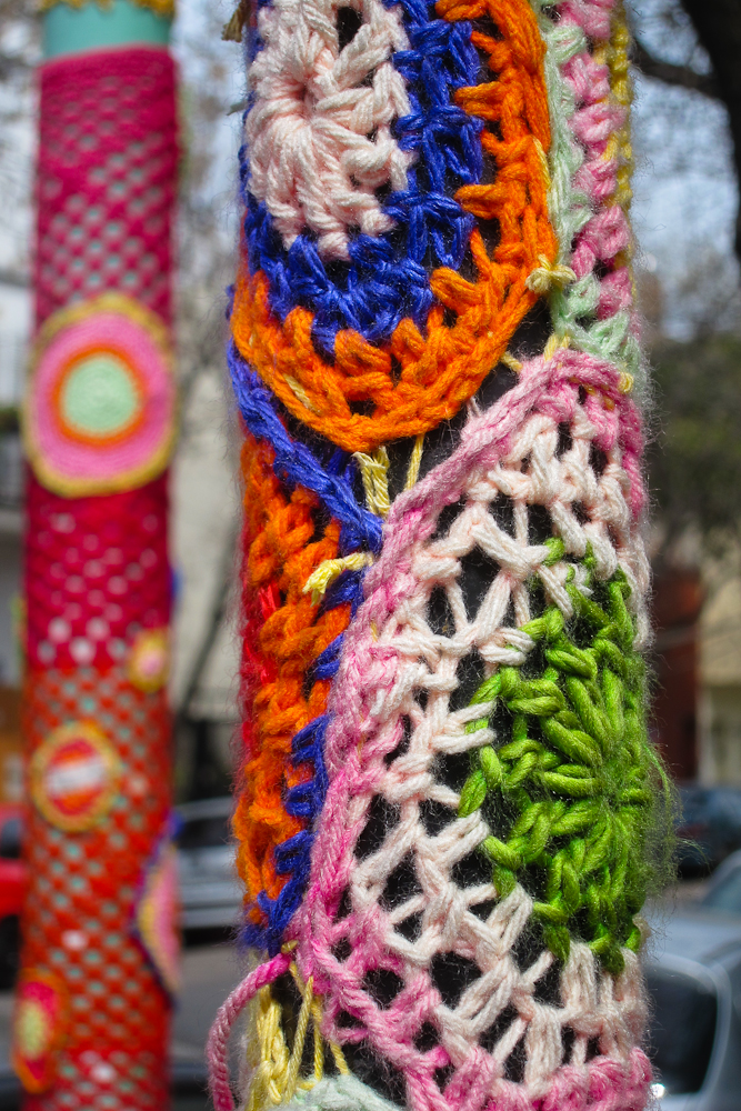 Postcards from Palermo, Buenos Aires, Argentina Yarn Bombing in