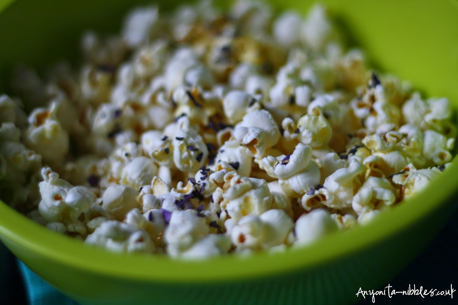White Cheese Popcorn with Purple Basil from Anyonita-nibbles.co.uk