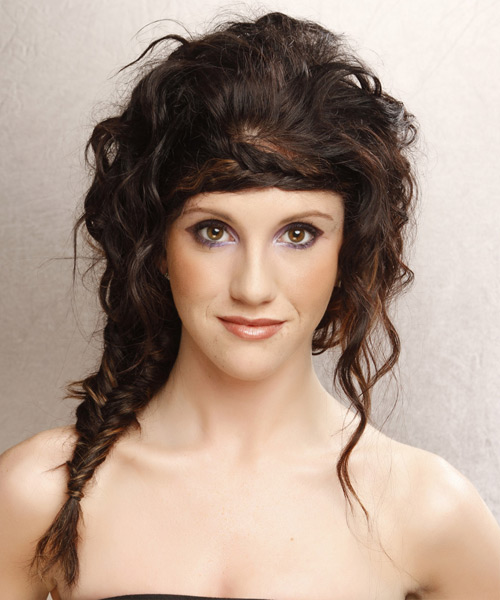 dewi casual updo long curly