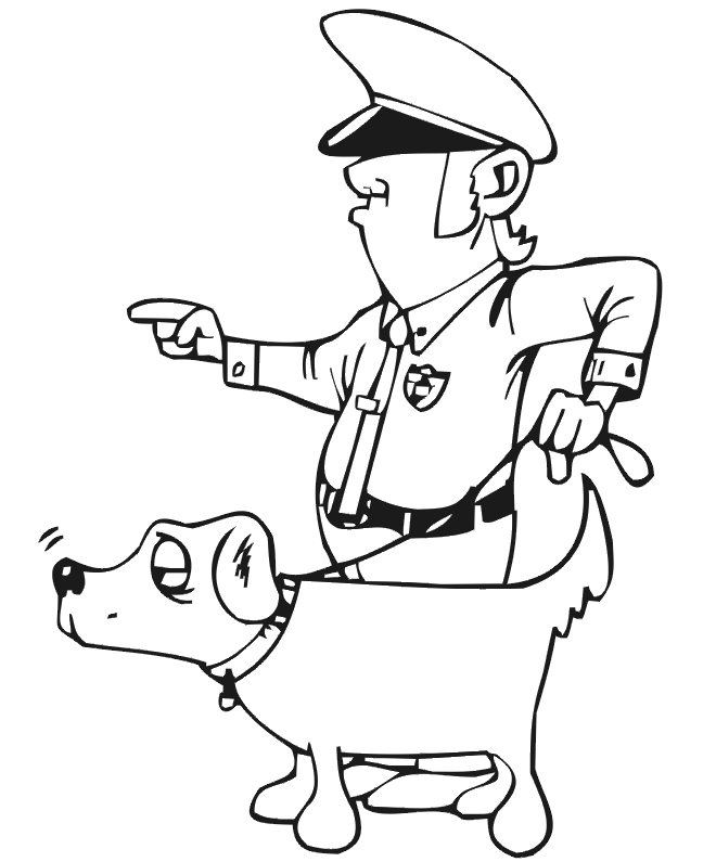 Police Dog Coloring Pages