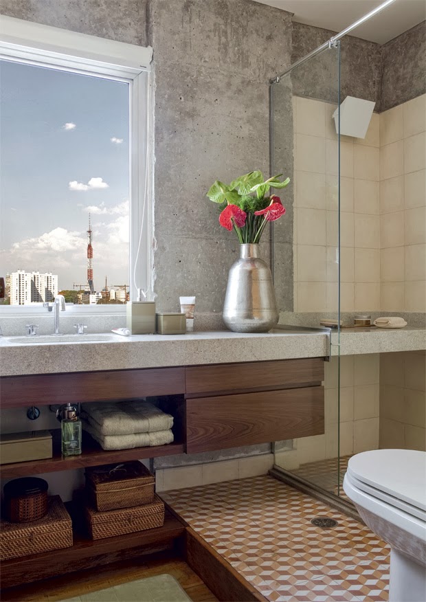 blog de decoração Arquitrecos Tijolinho e concreto aparente no banheiro C -> Banheiro Pequeno De Cimento Queimado blog de decoração Arquitrecos Tijolinho e concreto aparente no banheiro C -> Banheiro Pequeno De Cimento Queimado