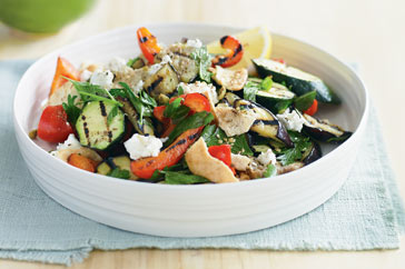 Chargrilled Vegetable & Pita Salad With Feta & Dukkah Recipe