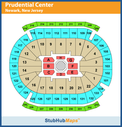 Prudential Center Seating Chart in Newark, NJ