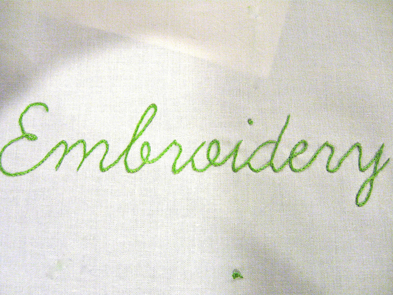 Embroidery Example Word Embroidery Shops