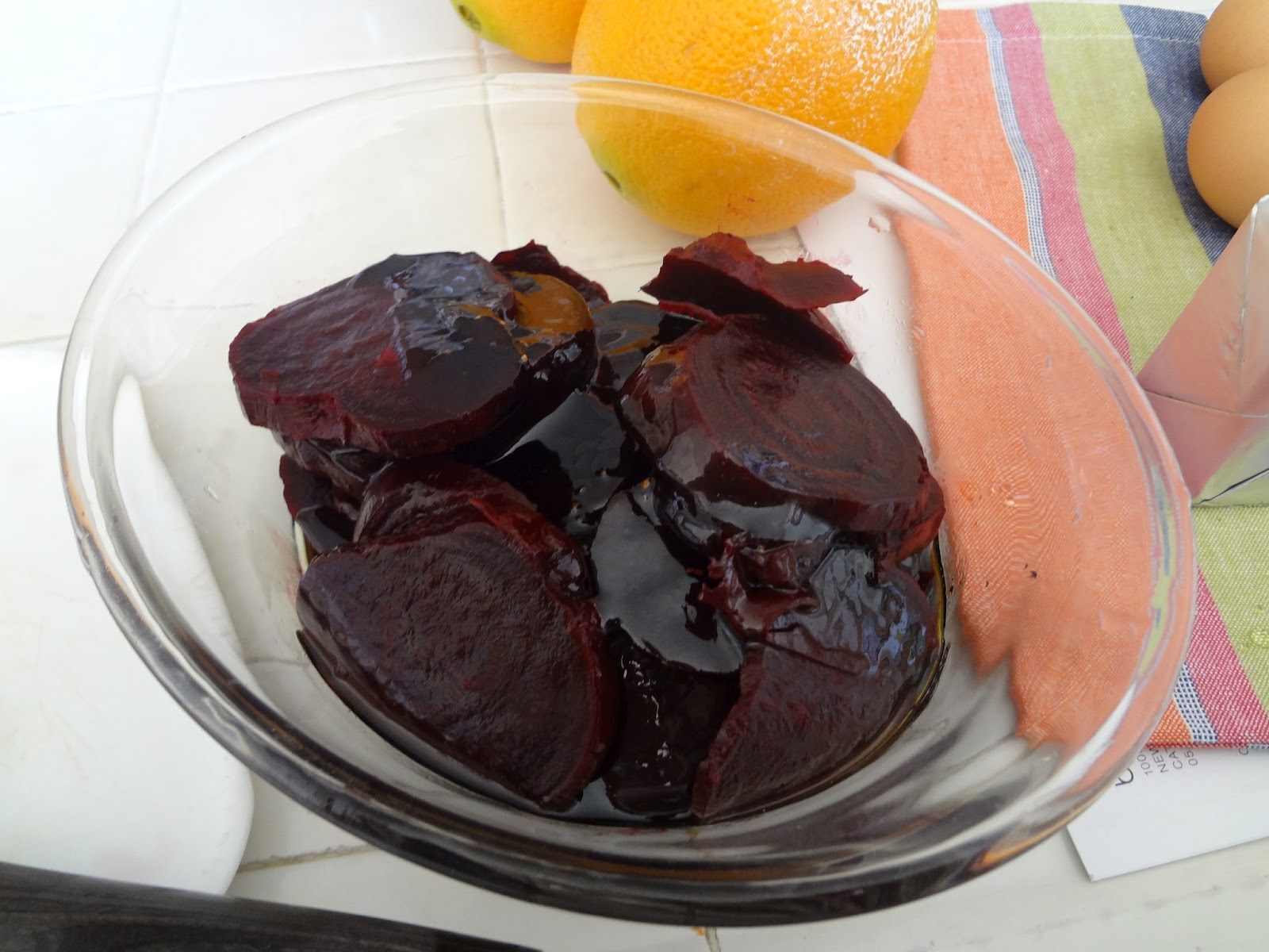Simple Beets with reduced balsamic vinegar dressing