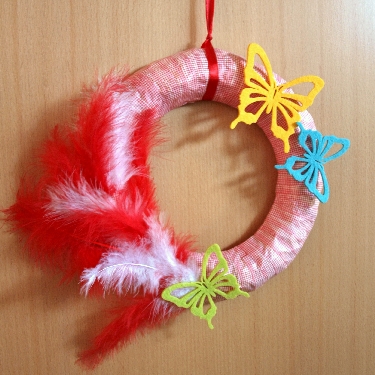 Red Wreath with Butterfly | Washi Tape Ideas | Creative Ways To Use Washi Tape