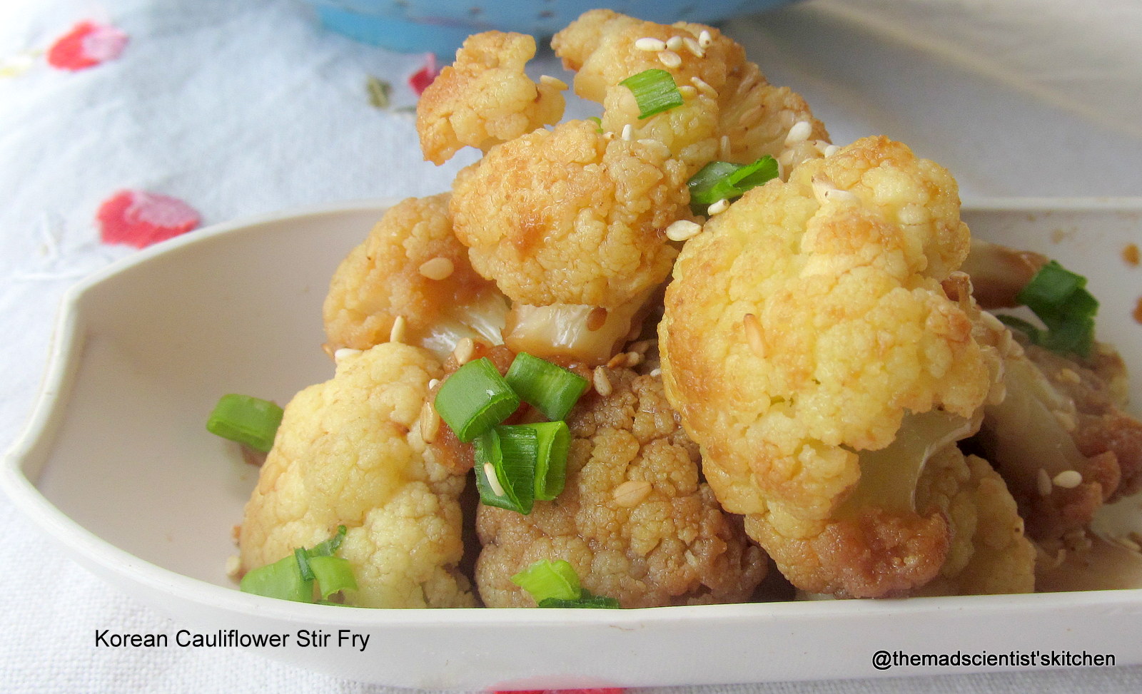 Korean Cauliflower Stir Fry The Mad Scientists Kitchen