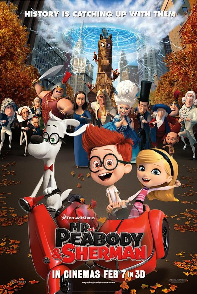 ROLLED TRENDS DISNEY MR PEABODY & SHERMAN 'LET'S GO WABAC' ANIMATED MOVIE  POSTER