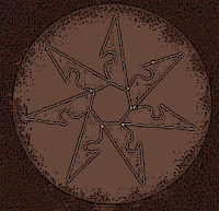 Lisalla's Holy Symbol, seven sided throwing star, Pathfinder Lisalla's Holy Symbol, seven sided throwing star, Pathfinder