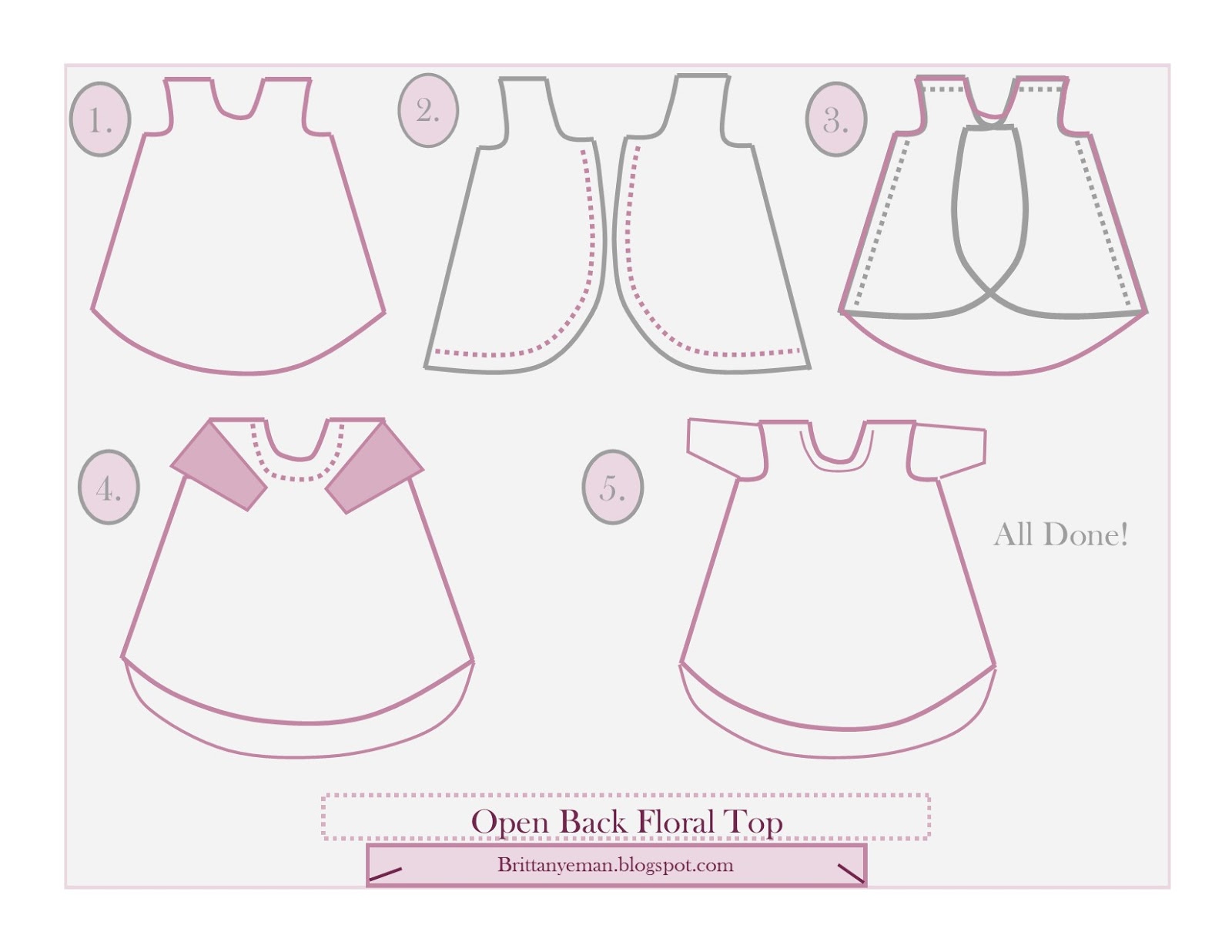 Brittany E. DIY Open Back Floral Top