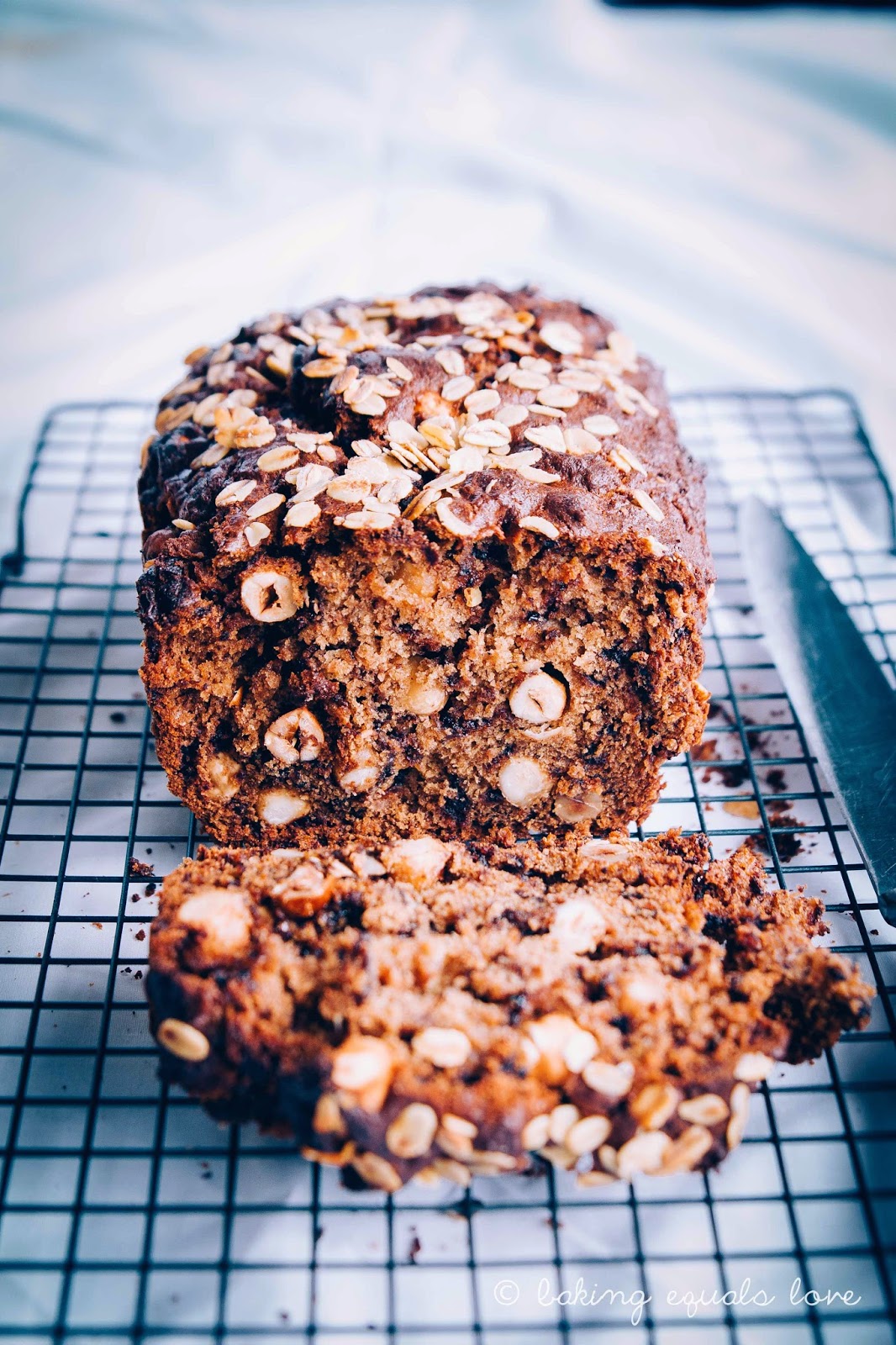 baking = love Banana Chocolate Chip Hazelnut Loaf