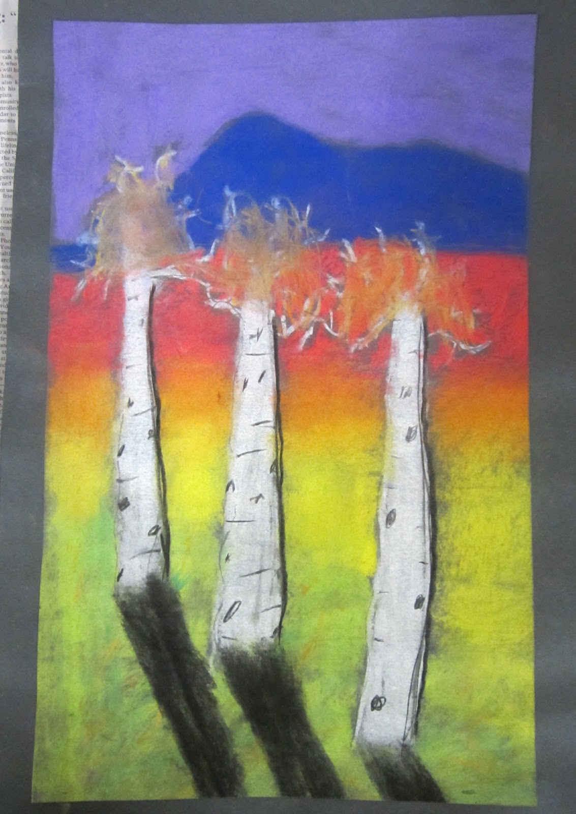 Lesson Plans Chalk Pastel Trees