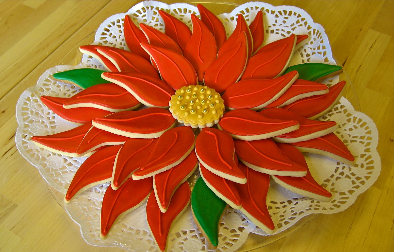 Have A Cookie! Poinsettia Cookie Platter