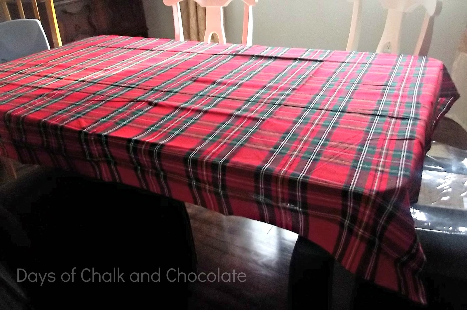 Red Plaid Runner (Christmas Decor) Days of Chalk and Chocolate