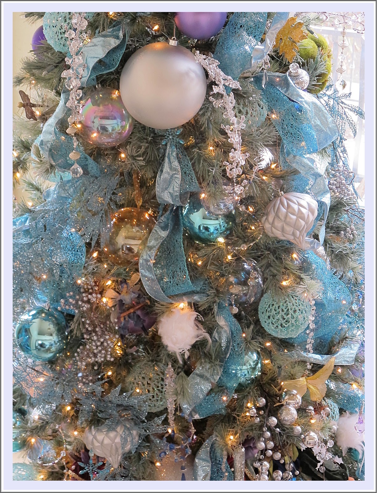 Icy Aqua Splendor My New Christmas Tree Decor Purple Chocolat Home