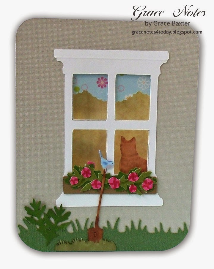 Kitty in the window, card front Kitty in the window, card front