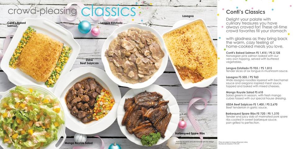 All Time Favorites Contis Baked Salmon Lengua Estofado Lasagna And More Will Surely Delight Your Friends Family Please Call Bakeshop