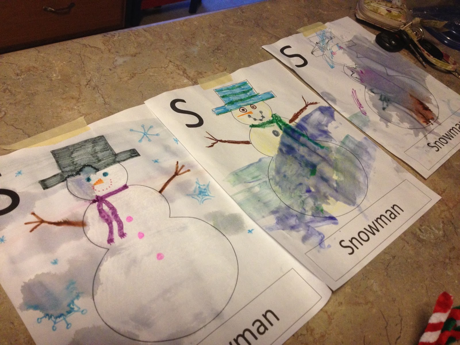 Olives Originals Painting Over Crayons & Markers