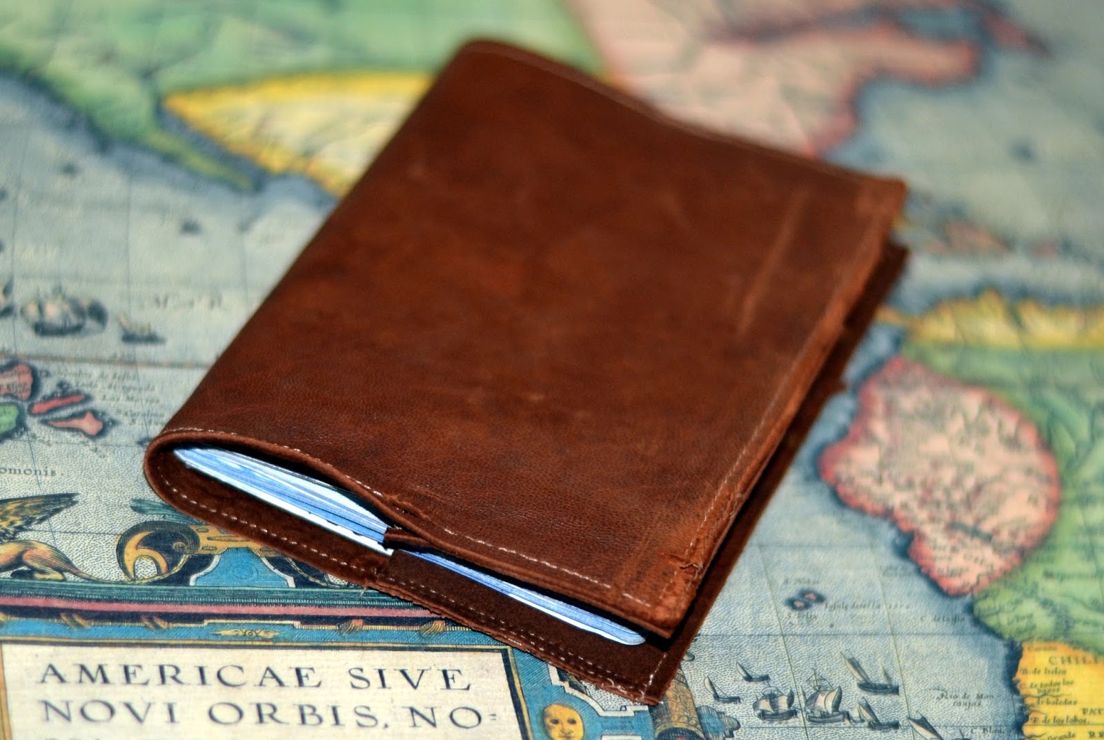 how to make your own handmade leather passport cover from vintage
