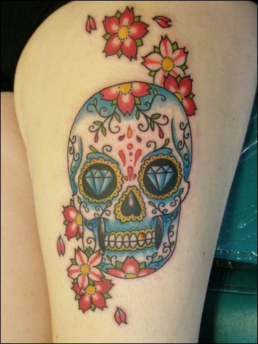 candy skull tattoo. candy skull tattoo.