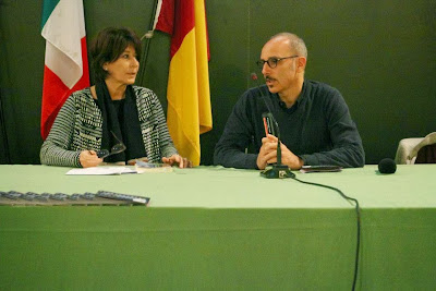 "The Wounded Brick" screening at the VII Festival Internationale del Film di Roma - introduction by Ilaria Gatti (Scientific commission) and Luca Montuori (Scientific commission, Casa dell`Architettura). Foto © Andrea Falconi