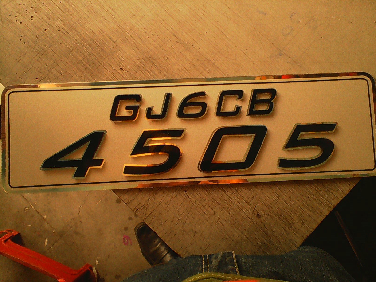 car number plate embossing