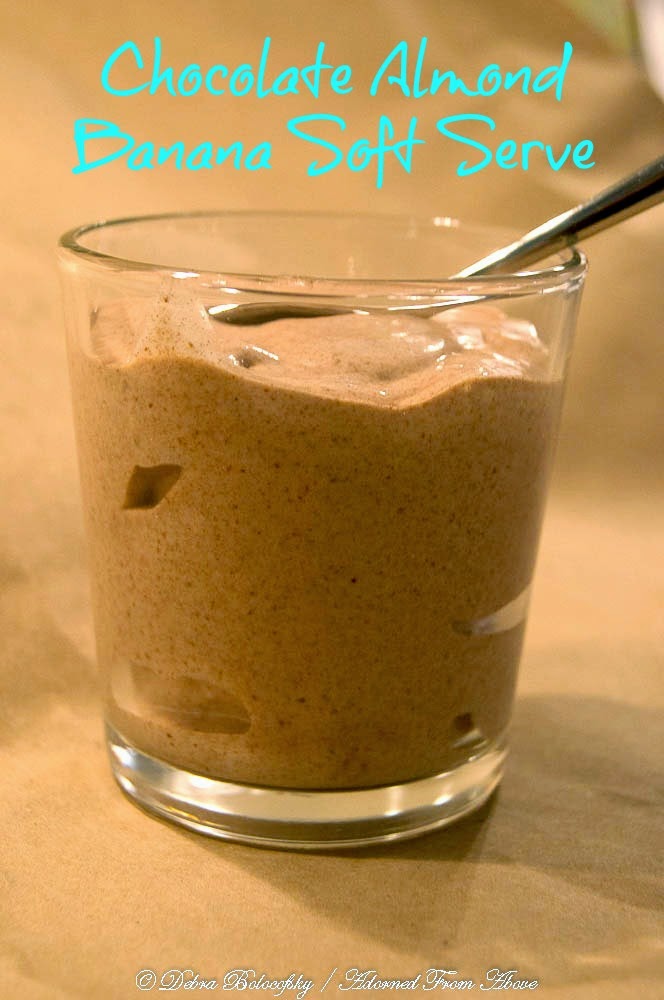 Adorned From Above Chocolate Almond Banana Soft Serve