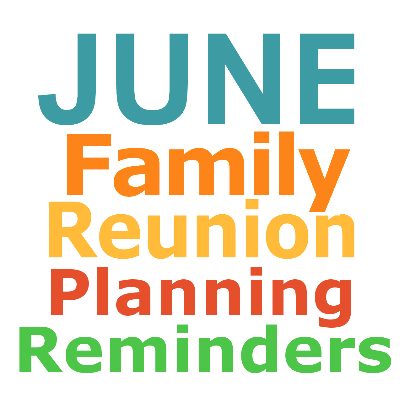 Family Reunion Planning Guides Apps and Books: June Reunion Planning