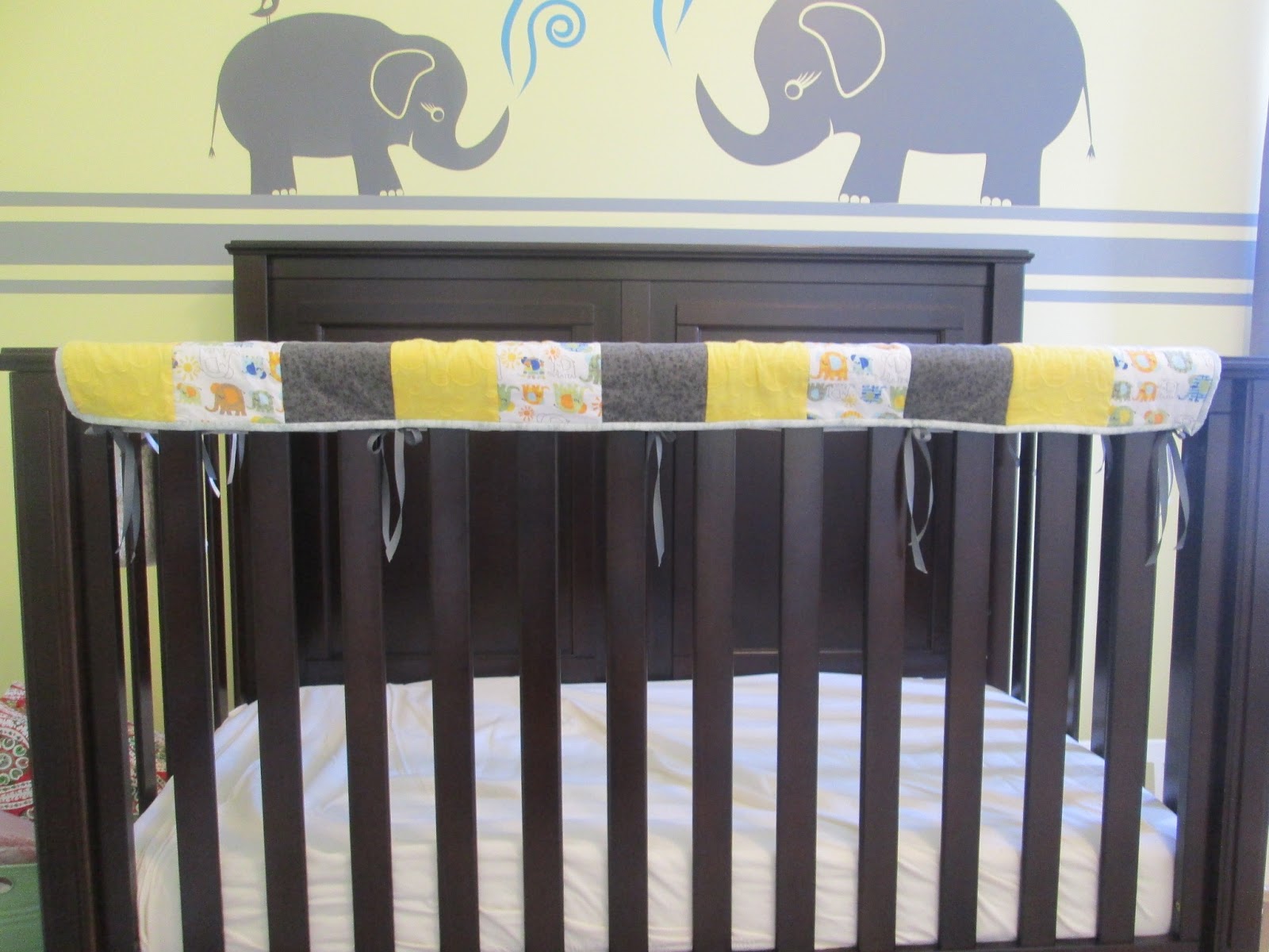 Half Square Triangle Baby Crib Rail Teething Bumper