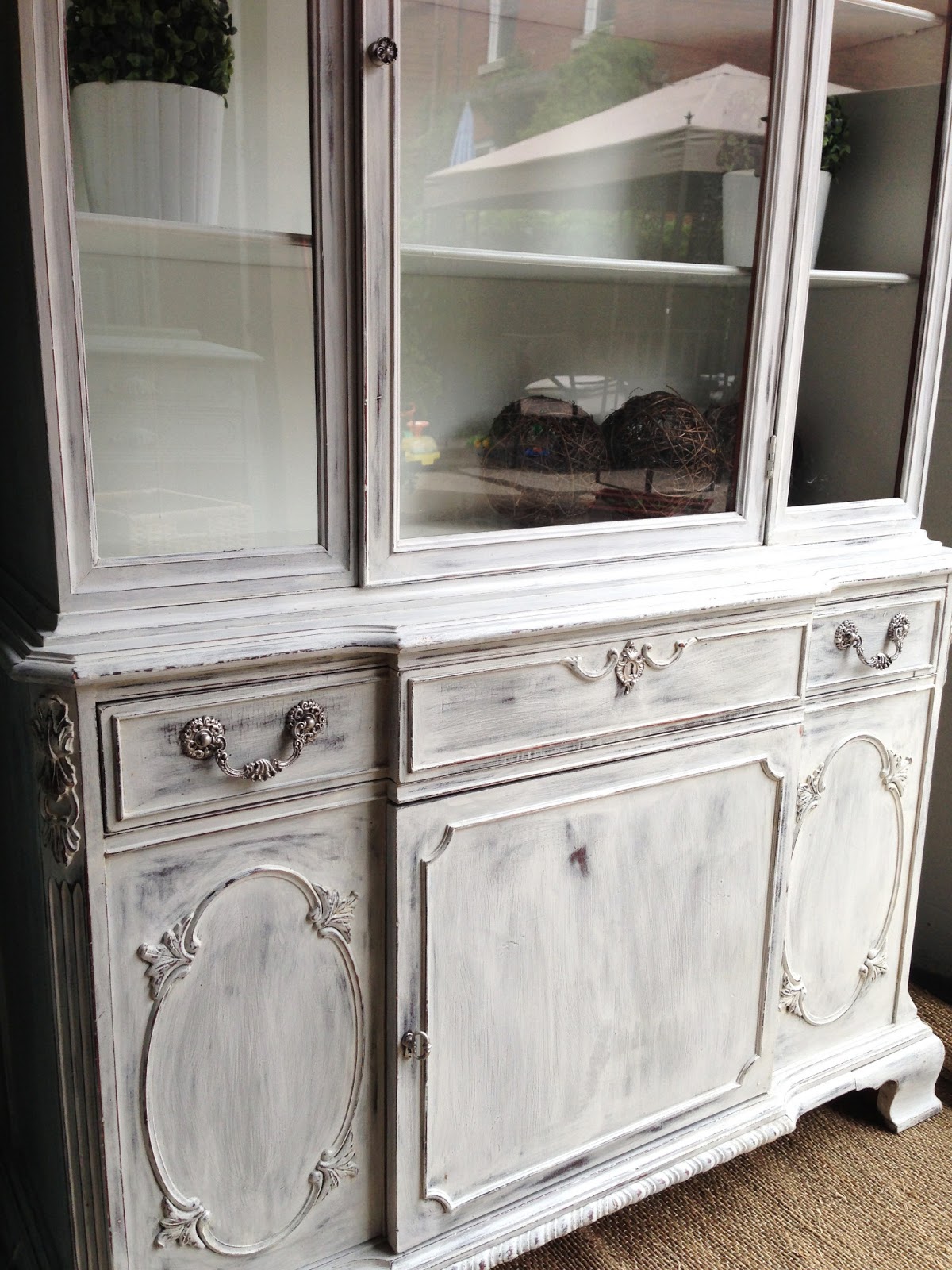 Repurposed Gems Light Grey Buffet & Hutch