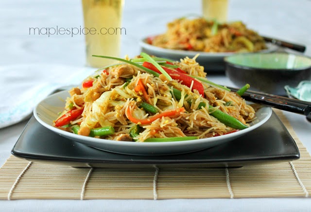 Singapore Noodles - Vegan and Gluten Free