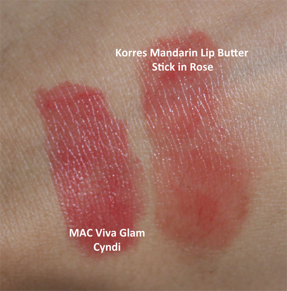A Cup of Beauty Discovery A Korres Lip Balm Version of MAC Viva Glam Cyndi