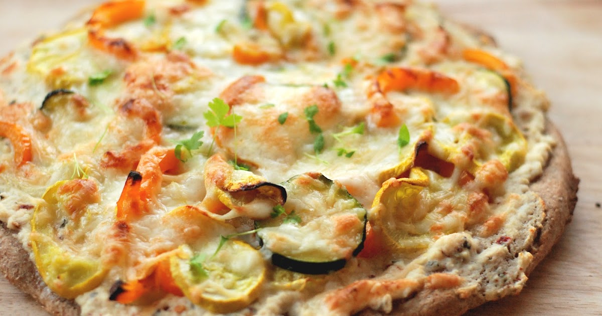 J's Gastronomy Roasted Vegetable Pizza with Lemon Ricotta Sauce