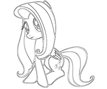 #17 Fluttershy Coloring Page