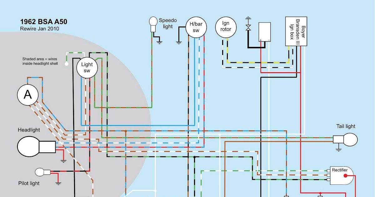 Old Bike Hack: BSA A50/A65 wiring diagram