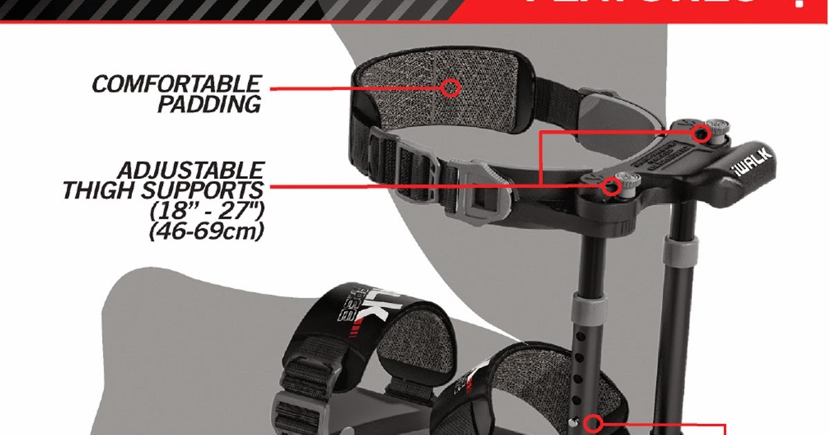 iWalk 2.0 Crutch Alternative to Crutches for Knee Injury
