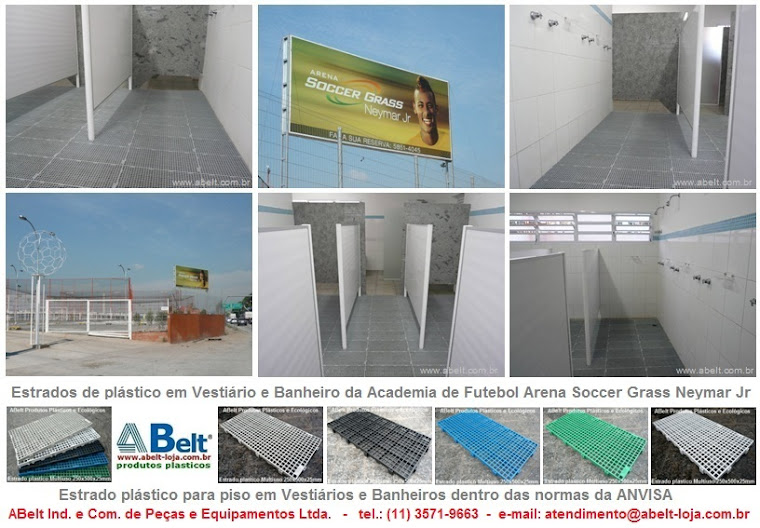 Estrado de plástico para banheiro de academia de futebol Arena Socer Grass Neymar Jr.
