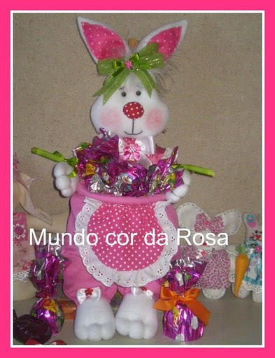 Muñecos country: coneja bombonera