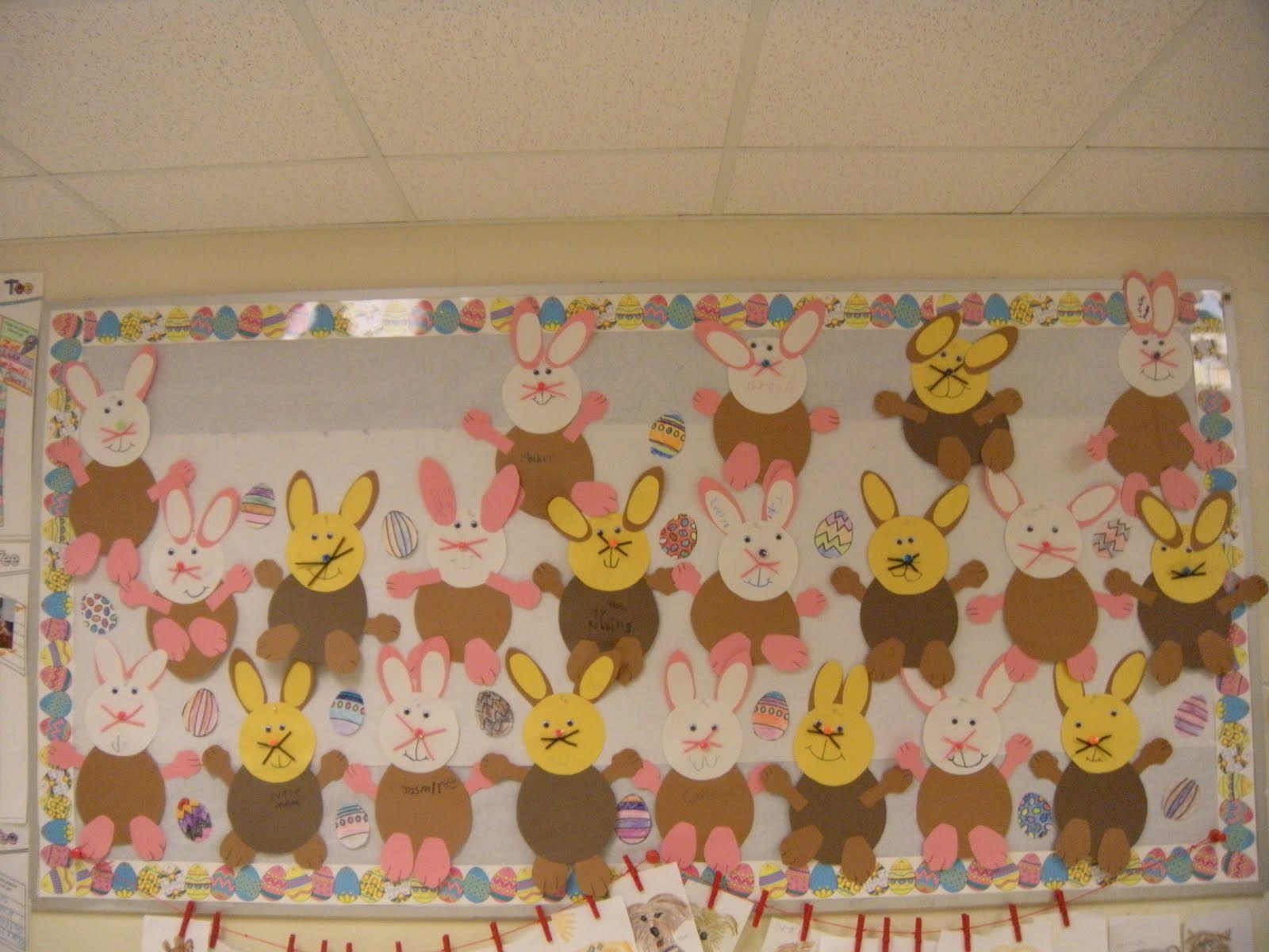 The Adventures of Miss Elisabeth Easter Bunny Bulletin Board