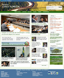 site do Senado sobre o Código Florestal
