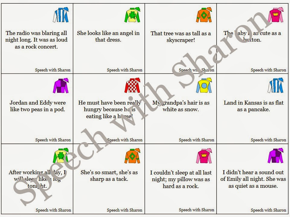 Speech with Sharon Hold Your Horses! A Figurative Language Game