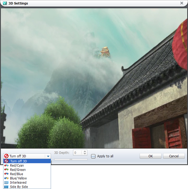 3D Settings 3D Settings